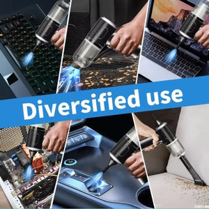 3 In 1 Portable Vacuum Cleaner- Durable Wireless Vacuum -duster Blower Air Pump- High Power Strong Suction Vacuum Cleaner For Home, Laptop, Vehicle Interior Cleaner