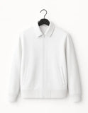 white cooler Fleece Plain Fleece Jacket
