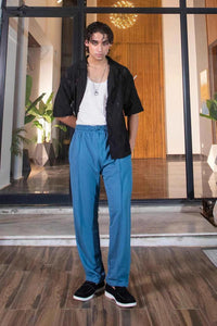 Midnight Black Textured Shirt for Effortless Style and Comfort EW-000323-M111