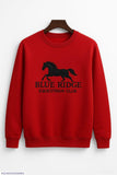 Men&#39;s Fleece Embroidered Sweatshirt - 1 Pc, Round Neck in Red