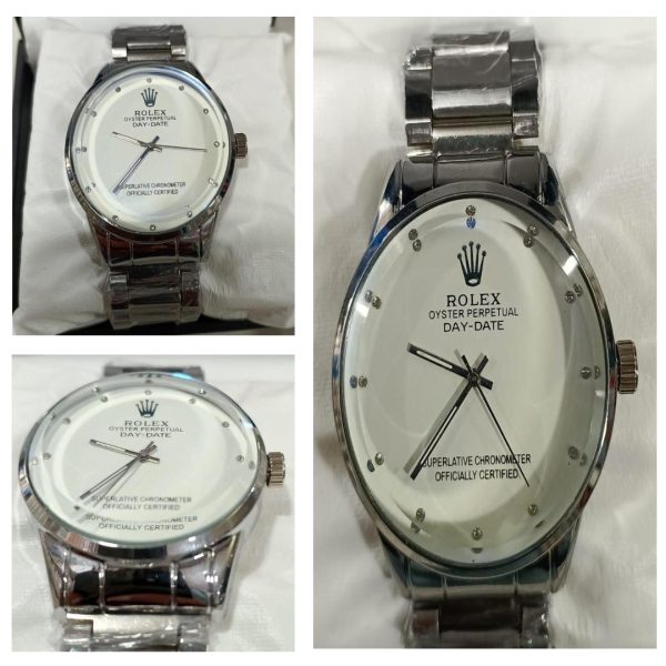 Rolex Men’s Formal Quartz Wrist Watch With Stainless Steel Chain | Best Quality Rolex Watch For Men’s – Men’s Watches – Wrist Watch For Men – With Random Box