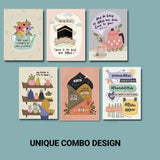 Wall Poster 6 Pcs Home Decoration Arabic Calligraphy Wallmate Decoration Home Decoration Item